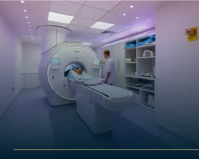Patient undergoing One Part MRI scan as part of health screening in London